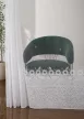 Modern fehér kész függöny jacquard voile anyagból  márvány margarétás