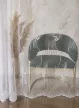 Függöny méteráru Verona fehér toll mintás 250cm magas Fehér