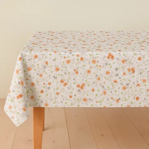 Viaszos vászon méterben 140cm széles Barack Pipacsos