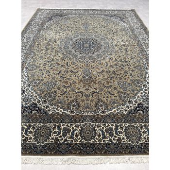 Vintage Perzsa szőnyeg (18-19) Nain Bézs-Kék 300x400cm