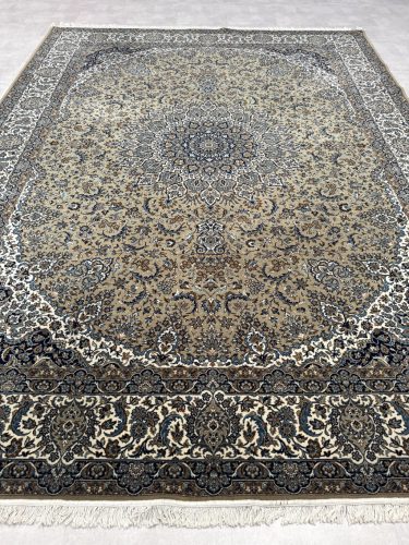 Vintage Perzsa szőnyeg (18-19) Nain Bézs-Kék 300x400cm