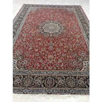 Vintage Perzsa szőnyeg (20)  Kashan Bordó -Kék 300x400cm