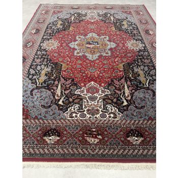 Vintage Perzsa szőnyeg (24) Tabriz Bordó-Kék 300x400cm