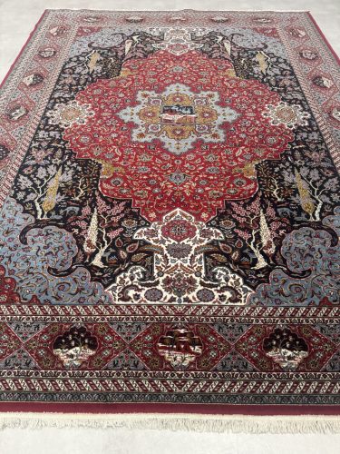 Vintage Perzsa szőnyeg (24) Tabriz Bordó-Kék 300x400cm