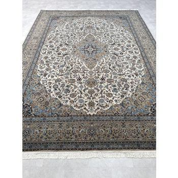 Vintage Perzsa szőnyeg (28) Nain Krém-Kék 300x400cm