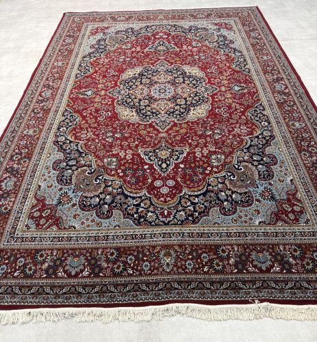 Vintage Perzsa szőnyeg (31) Kashan Kék Piros 300x400cm