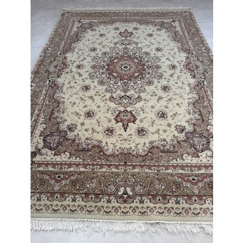 Vintage Perzsa szőnyeg (34) Tebriz  Krém-Barack  250x350cm