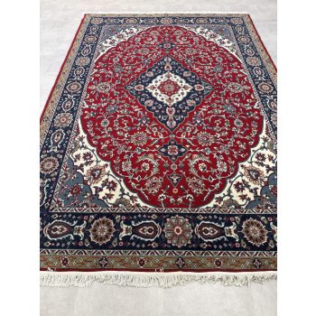 Vintage Perzsa szőnyeg (40) Kashan Kék Piros 250x350cm