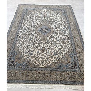 Vintage Perzsa szőnyeg (41) Nain Kék-Bézs 250x350cm