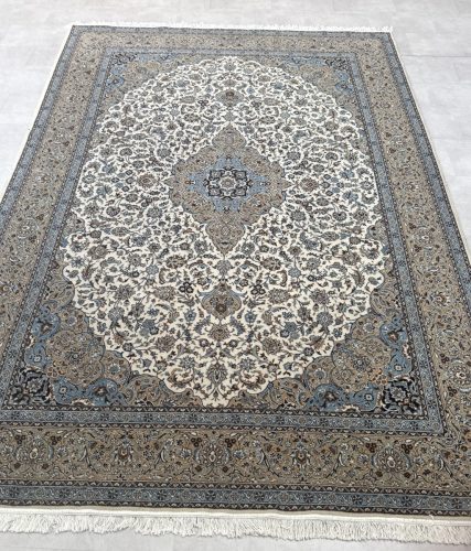 Vintage Perzsa szőnyeg (41) Nain Kék-Bézs 250x350cm