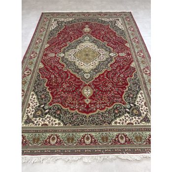 Vintage Perzsa szőnyeg (42) Kashan Bézs Piros 250x350cm