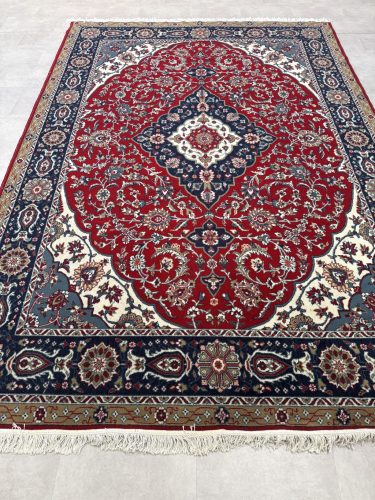 Vintage Perzsa szőnyeg (45) Kashan Kék Piros 250x350cm