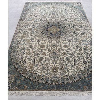 Vintage Perzsa szőnyeg (59) Nain Krém-Kék 200x300cm