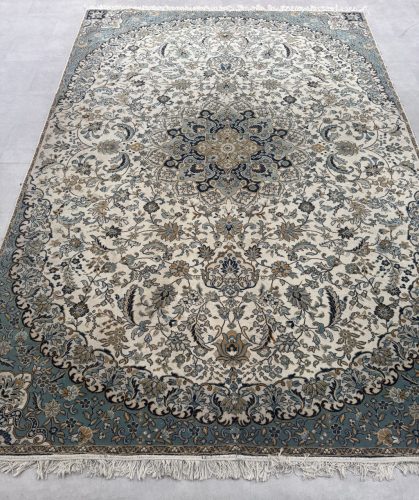 Vintage Perzsa szőnyeg (59) Nain Krém-Kék 200x300cm