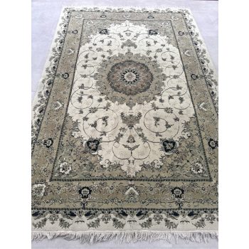 Vintage Perzsa szőnyeg (62) Kashan Krémes Zöld 200x300cm