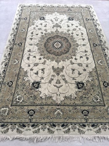 Vintage Perzsa szőnyeg (62) Kashan Krémes Zöld 200x300cm