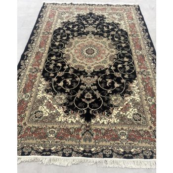 Vintage Perzsa szőnyeg (64) Tebriz Fekete-Bézs 200x300cm