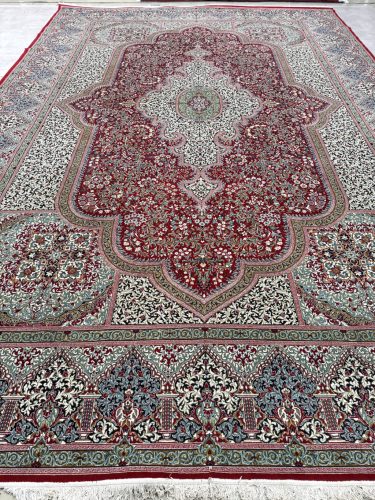 Vintage ÓRIÁS Perzsa szőnyeg Kerman Bordó 600x400cm