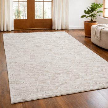   Modern szőnyeg Vitrin puha rombusz minta (Beige) 150x220cm Bézs-Krém