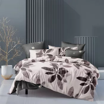 Ágyneműhuzat Zendaya bézs barna levél 7 részes