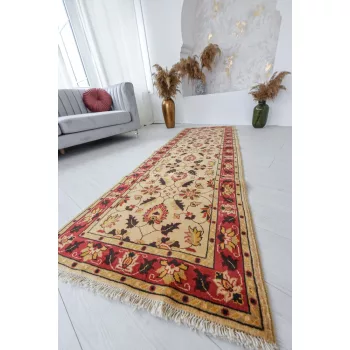   Kézi csomózású perzsa szőnyeg Ziegler futó szőnyeg 82x242cm