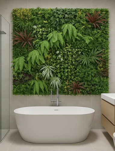 Zöldfal Trópusi  Növényekkel  Extra Dús 100x100cm