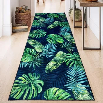 Konyhai szőnyeg Gordon 60x180cm Zöld Pálmás