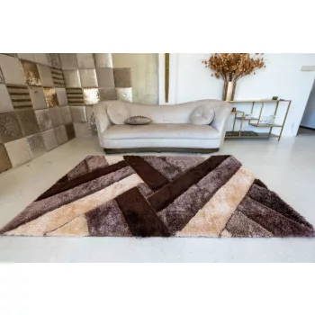 Shaggy szőnyeg Alvira Lux 1146 (Brown) 