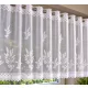 Alul rombusz fehér levendula mintás jacquard 75 cm magas vitrázs függöny méterben