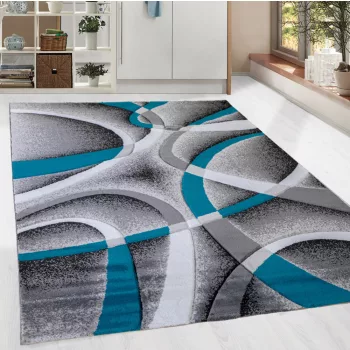   Modern szőnyeg Carneval 1504 (D.Grey-Turquoise) 60x110cm Türkiz-Szürke AKCIÓS