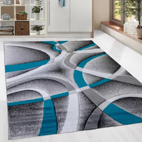 Modern szőnyeg Carneval 1504 (D.Grey-Turquoise) 60x110cm Türkiz-Szürke AKCIÓS