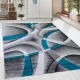 Modern szőnyeg Carneval 1504 (D.Grey-Turquoise) 60x110cm Türkiz-Szürke AKCIÓS