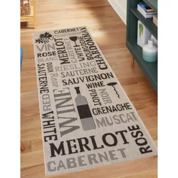 Sizal szőnyeg Wine boros Bézs 80x200cm szőnyeg