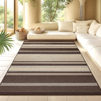 Sizal szőnyeg Barna csíkos 800x200cm szőnyeg