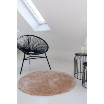 Shaggy szőnyeg Super plüss (L. Beige) Kerek 