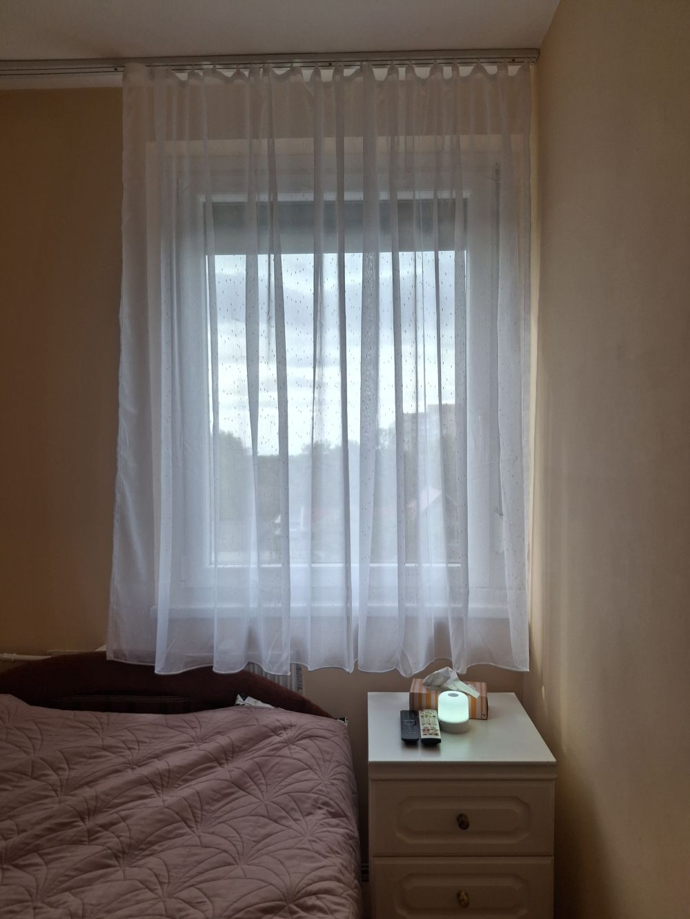 Kész függöny Lux fehér Hópehely minta 200x160cm

