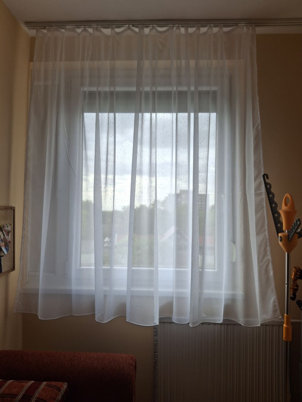 Kész függöny Lux fehér Hópehely minta 200x160cm
