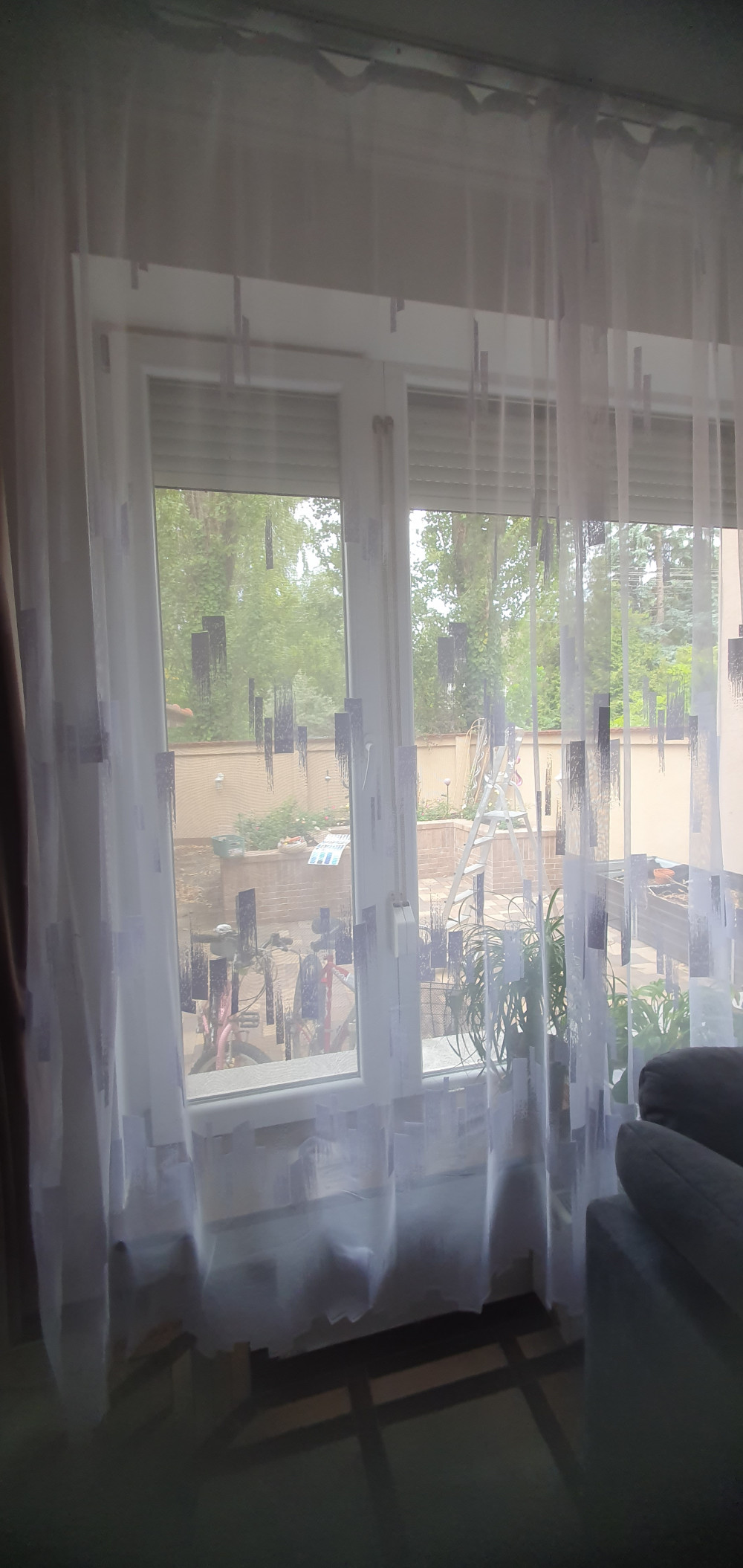 Kész függöny Jacquard fehér Parketta mintás  300x160cm
