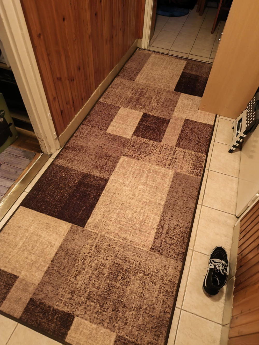 Futószőnyeg Patchwork minta 100cm széles méteráru Bézs
