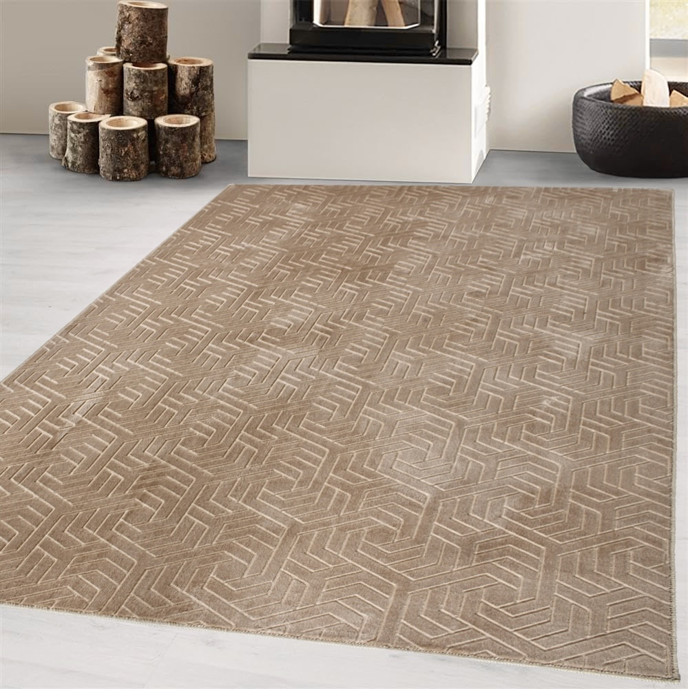Modern szőnyeg Armoni Plüss (Beige) 60x220cm Bézs