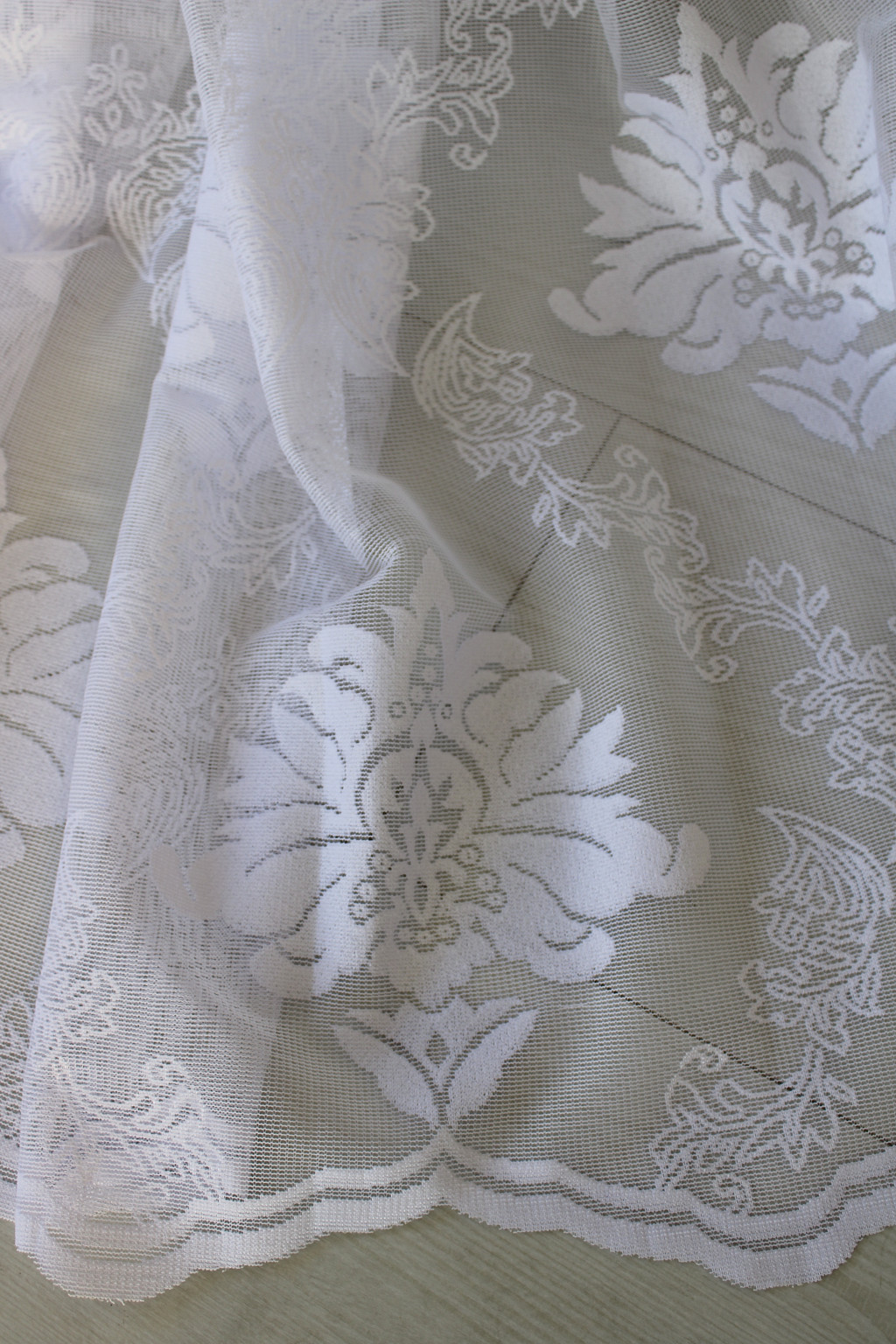 Kész függöny Jacquard fehér 21 Barok mintás 500x250cm