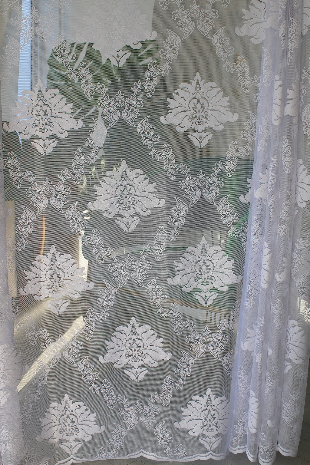 Kész függöny Jacquard fehér 21 Barok mintás 500x250cm