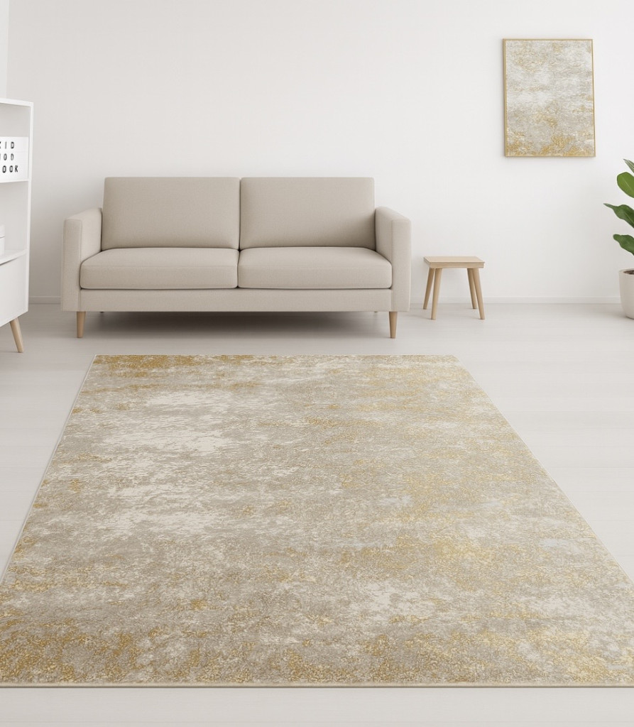 Modern szőnyeg Marble 443 (Gold) 80x150cm Krém-Arany