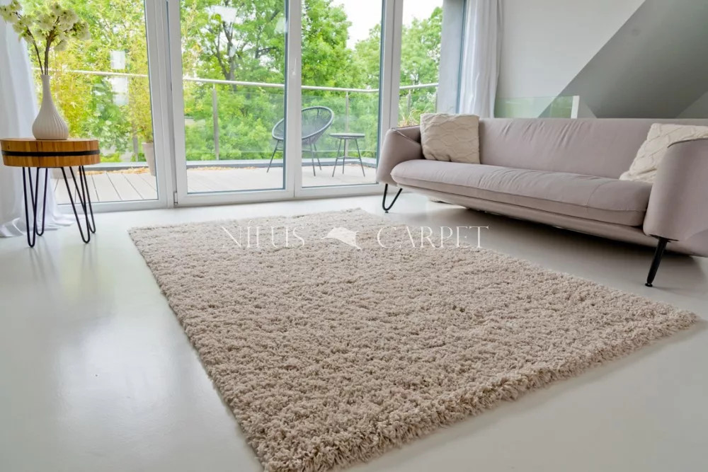 Shaggy szőnyeg Manhattan (Light Beige) 80x250cm Világos Bézs
