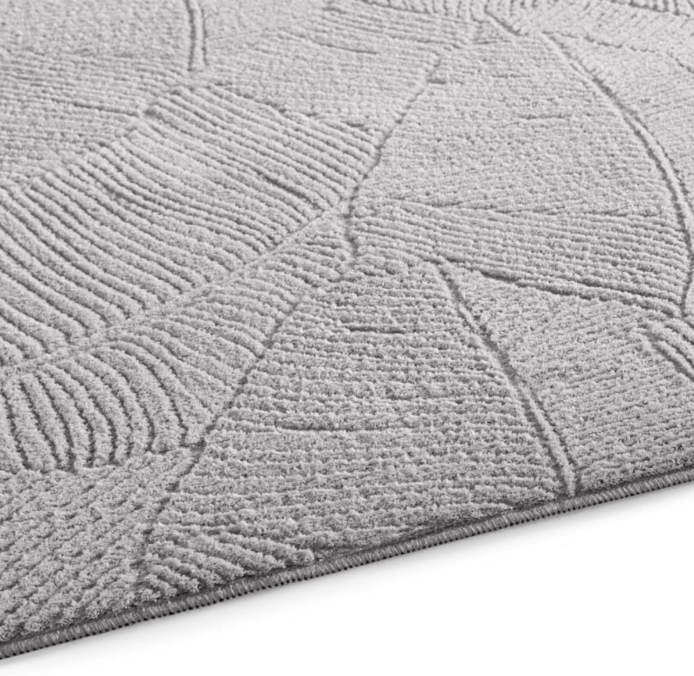 Modern szőnyeg Rio 3D Garden (Grey) 80x150cm Szürke