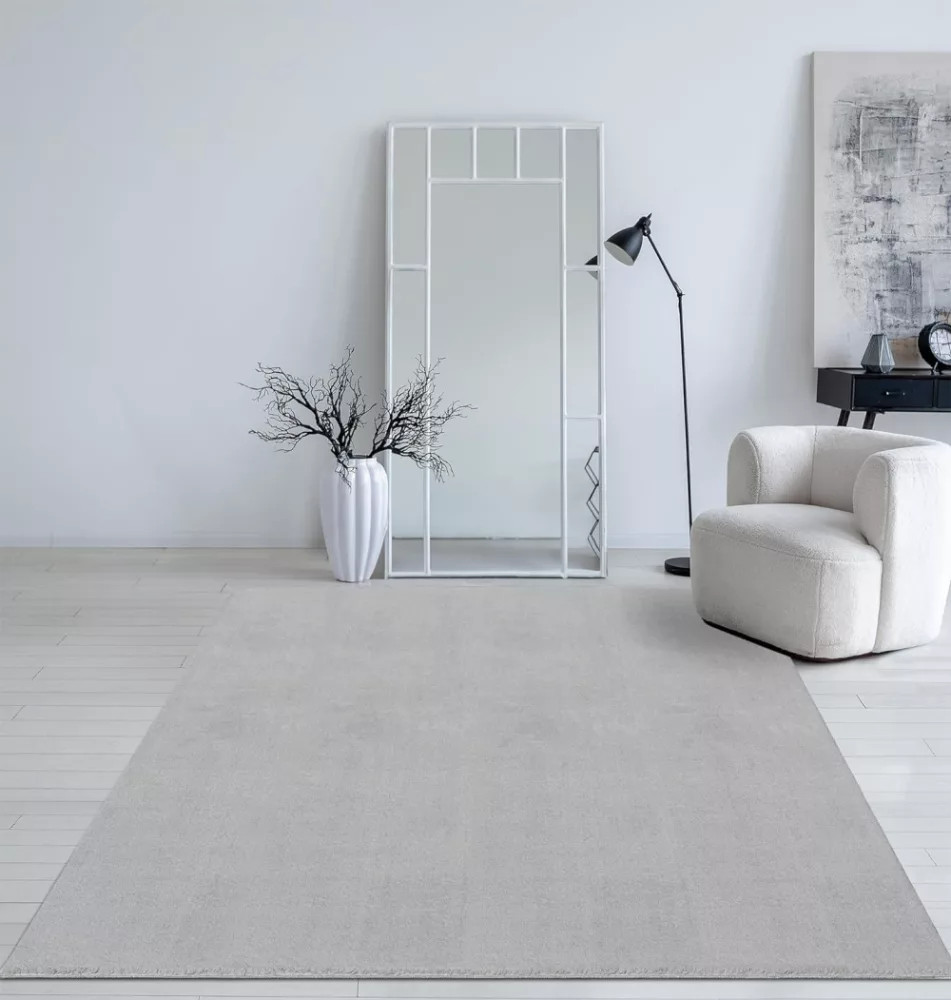 Modern szőnyeg Palm Plüss (Light Grey) 80x150cm Világos Szürke