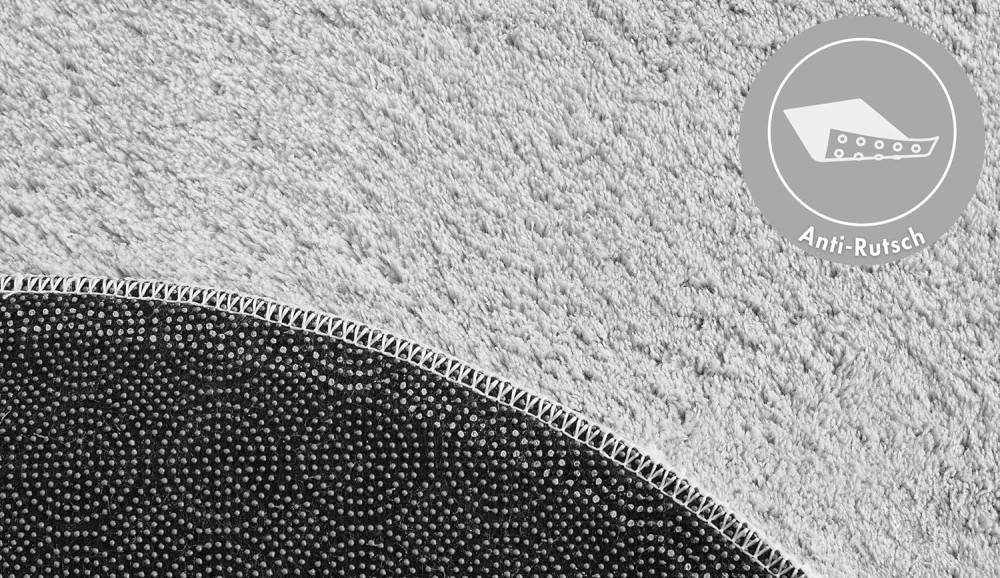 Modern szőnyeg Palm Plüss (Light Grey) Kerek 80cm Világos Szürke