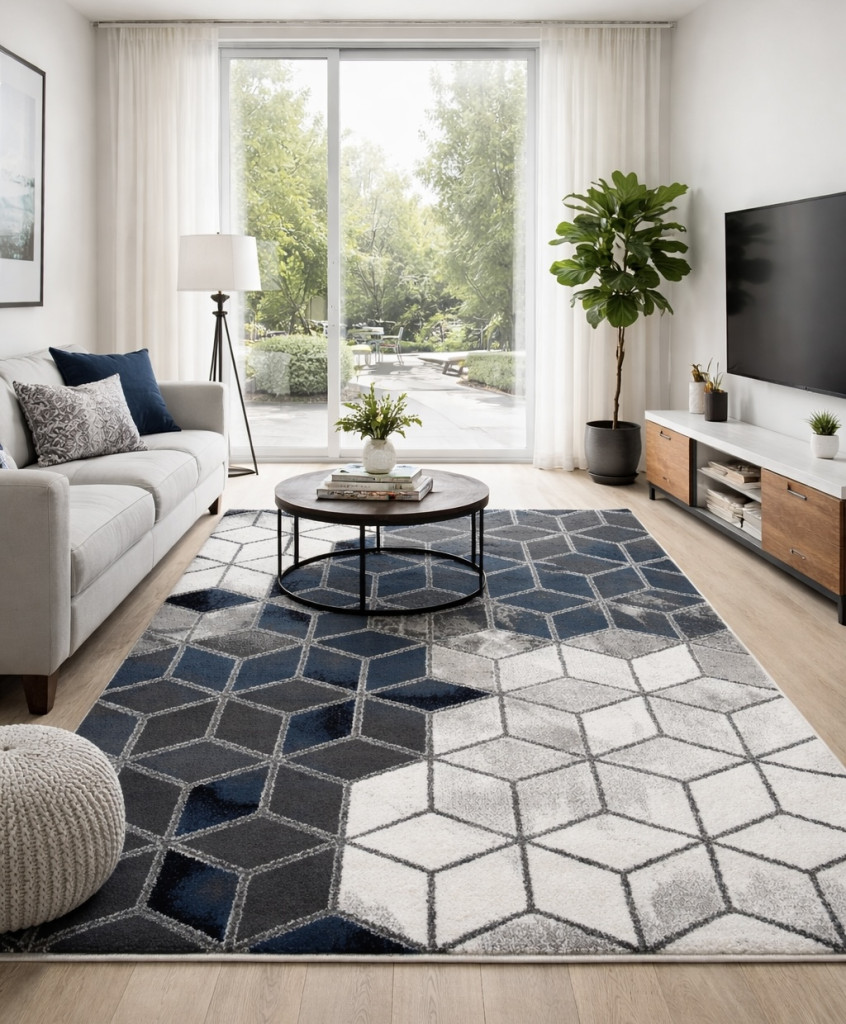 Modern szőnyeg Torino 353 (Blue) 120x170cm Kék