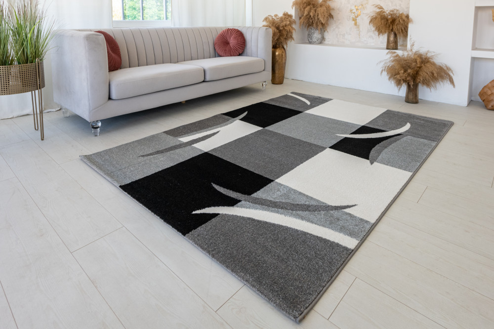 Modern szőnyeg Malaga 2302 (Gray) 200x280cm Szürke
