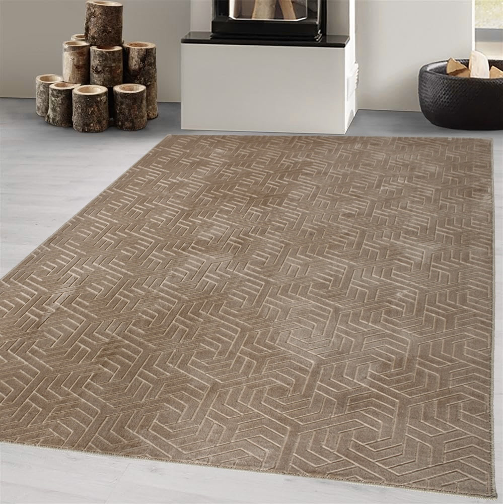 Modern szőnyeg Armoni Plüss (Beige) 60x220cm Bézs